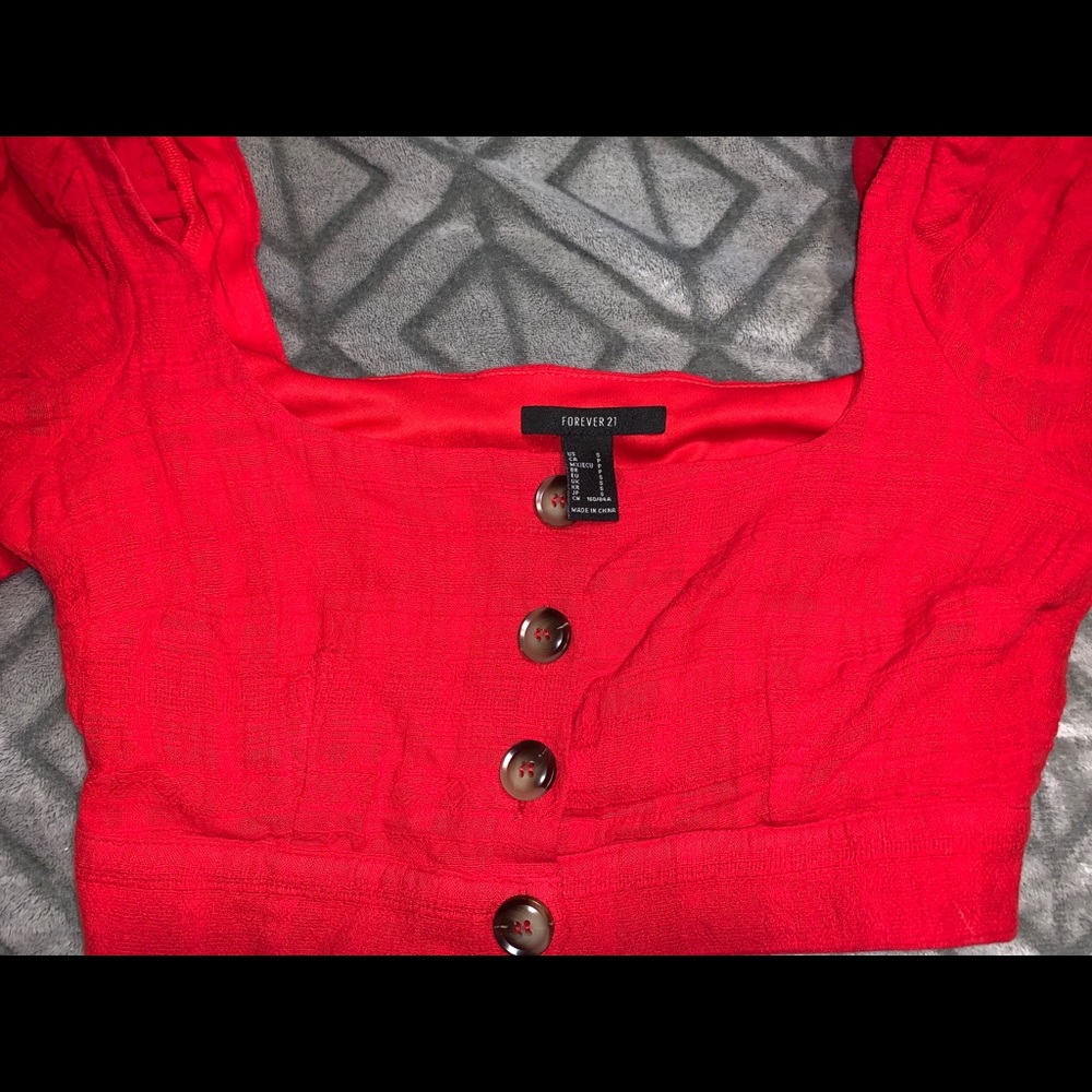 Red crop top